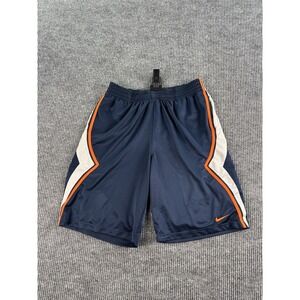 Nike Shorts Men Large Blue Orange Mesh Basketball Dazzle Athletic Shiny Logo y2k